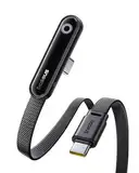 Baseus USB C Kabel mit 90° Ellbogen, 100 W Typ-C auf C E-Sport Schnellladekabel mit Ringatmosphärenlicht, 480mbps, Geflochtener Drahtkabel für iPhone16/16Pro/16Pro Max/15, Samsung S24U, Macbook, 1m