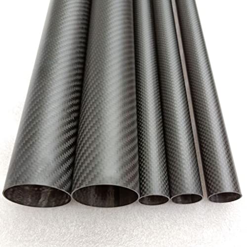 MYCZLQL 1 STÜCK Twill Matte 3K Kohlefaser Rundrohr, Länge 500mm Hohe Härte OD 8mm 10mm 12mm 16mm 20mm 25mm 30mm Kohlefaserleitung (Color : 1 pcs 15x13x500mm)