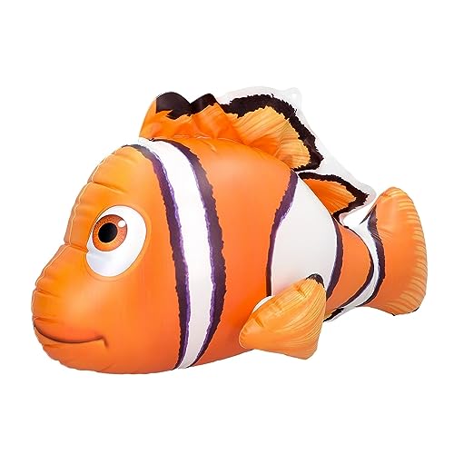 Boland 52176 - Aufblasbarer tropischer Fisch, 53 cm, Clownfisch, Wasserspielzeug, Dekoration, Party Deko für Pool, Sommerfest und Mottoparty