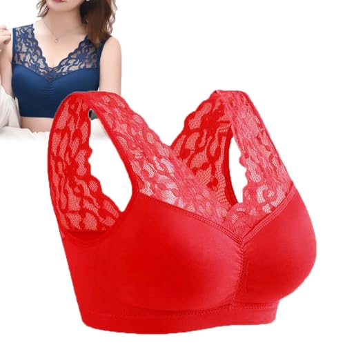 Nulalift Bra, Nulalift Anti-Sagging Bra, Women's Breathable Cool Liftup Air Bra, Sports Bra for Saggy Breasts (red,M (83lb-143lb))