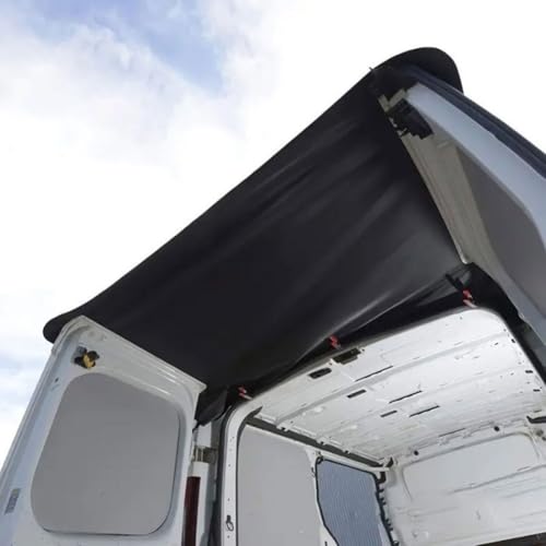 Transporter Heck-Scheunentür-Markisenabdeckung, 210D Oxford wasserdichter Sonnenschutz mit 4 winddichten Gurten für Mercedes und Sprinter