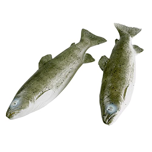 Deko-Forellen 2 Stück Lebensmittel Attrappen aus Kunststoff frischer Fisch Meerestiere Fake Dummy Dekoration Imitat Plastikessen