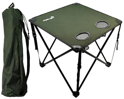 Angel-Berger Campingtisch faltbar mit 2 Getränkehalter Bivvy Table Angeltisch Klapptisch Falttisch