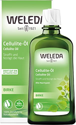 WELEDA Bio Birke Anti Cellulite Öl 200ml - Naturkosmetik Hautpflege Körperöl mit Jojobaöl strafft & festigt die Haut. Massageöl mit dermatologisch bestätigter Wirkung aktiviert den Hautstoffwechsel