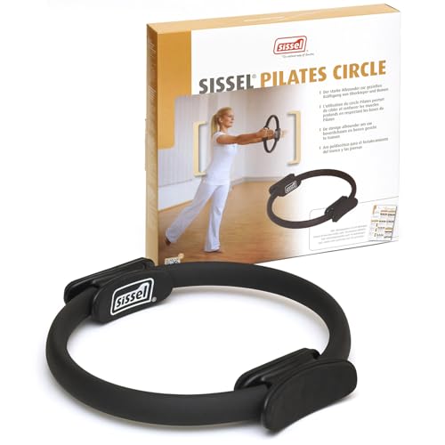 SISSEL® Pilates Circle | Durchmesser 38 cm | Antirutsch-Gummierung & Schaumstoff-Polster | Effektives Ganzkörpertraining | Für Zuhause & Fitnessstudio | Inkl. Übungsposter