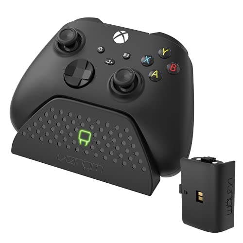 Venom Ladestation mit wiederaufladbarem Akku – Schwarz (Xbox Series X & S/Xbox One), USB