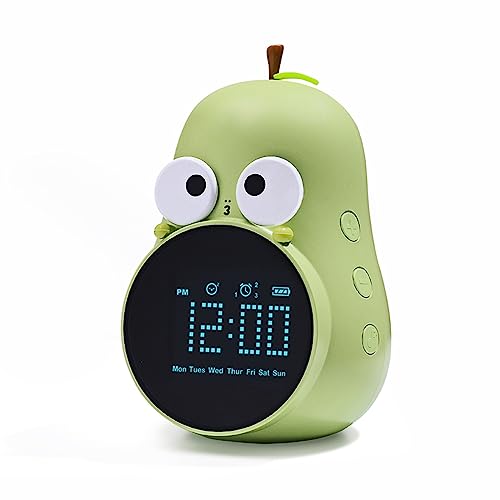 Homealexa Kinder Lichtwecker Cute Birne Kinderwecker Creative Nachttischlampe zeitgesteuertes Nachtlicht Snooze-Funktion Wake Up Wecker Kinderwecker für Mädchen Jungen Kinder Schulanfänger