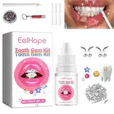 Zahnstein Schmuck Zahnstein Set Zahnsteine Tooth Gem Kit Zahnschmuck Set Tooth Gems Zahn Steinchen Zahnschmuck Kleber Schmetterling Zahn Edelstein Set Diy mit 1445 Pcs Tooth Gem
