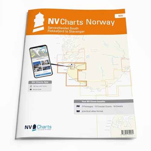 NV Atlas Norway NO 5 mit App Lizenz- Seekarte Norwegen - Flekkefjord to Stavanger