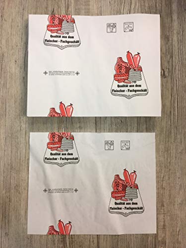 12,5 kg Wurstpapier, Eurofin Einschlagpapier mit Fleischerei-Neutralmotiv, 1/16 Bögen (190 x 250 mm)