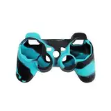 OSTENT Camouflage Silikon Hülle für Sony PS2 / 3 Wireless/Wired Controller - Farbe Ice Blue