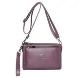 QWUVEDS Frauen Umhängetasche Mode Muster Einfache Multi Layered Praktische Handtasche Messenger Tasche Weste Mit Taschen Kinder 128 (Purple, One Size)