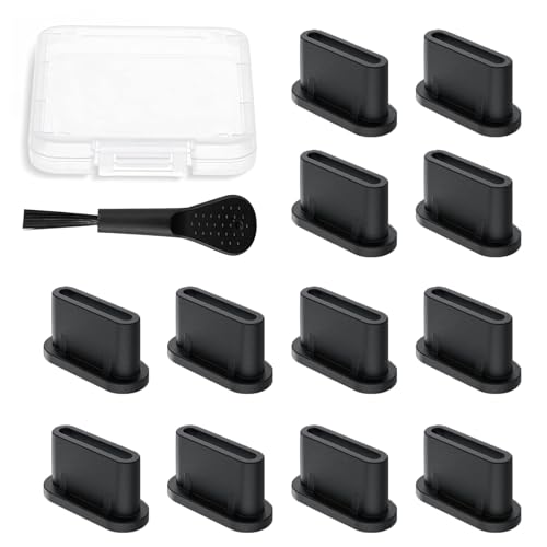 12 Stück USB C Staubschutz Stecker Kompatibel mit Samsung Galaxy Xiaomi Redmi,USB C Schutz Kappe(Silikonmaterial),ladebuchse Schutz,Handy staubschutz stöpsel