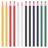 Anseom 12Pcs Nähkreide Schneiderkreide Stoff Marker Stift Nähen Markieren Stoffkreide Nähen Bleistift Nähutensilien-Freies Schneiden Markierungskreide für Schneiderei/Nähen/Stoff/Handwerk,6 Farben