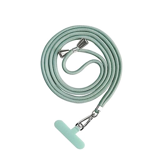 Bigcousin Universale Handykette,Handyband passend für Standard Handyhülle,Kette zum Umhängen mit Pad Handy Lanyard,verstellbar und abnehmbar,Matcha Grün