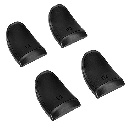 Bewinner L2 R2-Tasten-Extender, verlängerte Manschetten L2 R2-Soft-Touch-Controller, rutschfeste Verlängerung, gutes Griffgefühl, Trigger-Tasten-Extender für PS4(Schwarz)