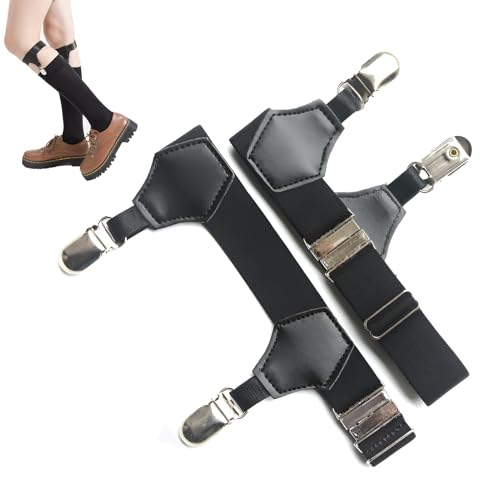 1 Paar Sockenhalter,Strumpfhalter,Strumpfhalter Herren,Einstellbar Sockenhalter,Socken Strumpfbänder Herren,Strumpfhalter Herren Und Frauen,Für Anzüge, Geschäftsräume Und Gothic Punk