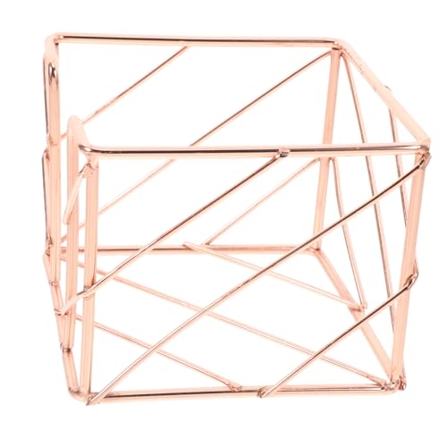 DIYEAH für Haftnotizen buro zubehör Memo-Organizer Schreibtisch Aufbewahrung Memo-Notizbox Schreibtisch-Organizer Papierablagen für den Schreibtisch Eisen Rose Gold