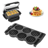 Hivio Waffeleinsatz für Tefal OptiGrill XL, Silikon Waffelblech Einsatz Waffelzubehör für Optigrill Elite Xl, 4in1 XL, 2in1 XL, Plus XL, Elite Plus XL