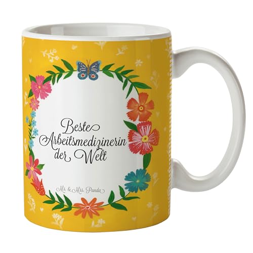 Mr. & Mrs. Panda Tasse Arbeitsmedizinerin - Geschenk, Bachelor, Kaffeetasse, Schöne Teetassen, Büro Tasse, Teetasse, Kaffeetassen, Berufsschule,