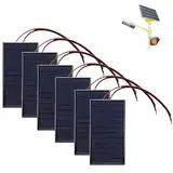 6 Stück 62 x 36 mm Mini Solarpanel, 3V 0,27W 90mA Mikro-Mini-Solar-Panel-Zellen Sonnenkollektor Mikro Solarmodule für Sonnenenergie Heimwerken DIY Wissenschaft Projekte Spielzeug Akku-Ladegerät