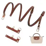 Schultergurt für Longchamp Tasche Damen Mini, Kein Stanzen Schulterriemen, Lederriemen, Taschengurt Schmal, Tragegurt für Longchamp Le Pliage (Braun)
