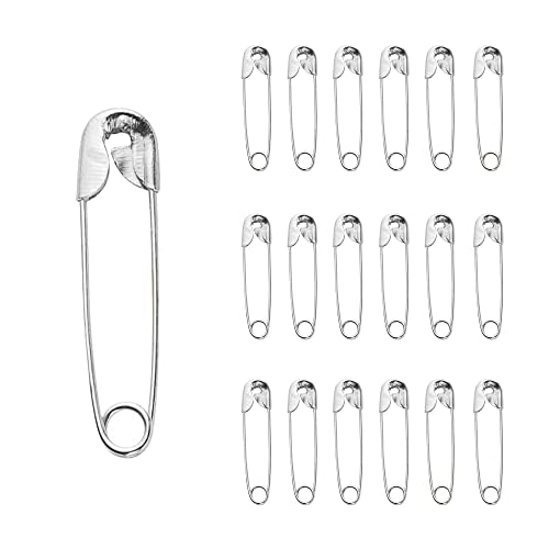 100 Stück Kleine Sicherheitsnadeln Silber 20mm – Vernickelte Mini-Nadeln für Nähen, Kleidung, Basteln, Schneiderei, Schmuck, DIY und Reparaturen