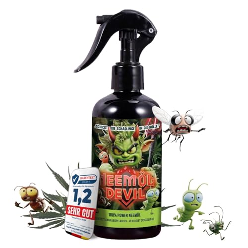 Neemöl Devil® 500ml Sprühfertig – Extra Stark gegen Blattläuse, Spinnmilben & Thripse | 4-in-1 Mischung aus Neemöl, Rosmarinöl, Lemongrasöl & Brennesselextrakt – Bio, sanft & für alle Pflanzen
