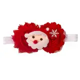 Kleinkind Kleinkind Baby Jungen Mädchen Xmas Santa Bowknot Hairband Headwear Weihnachtsstirnband Baby Kopfschleife (Red, One Size)