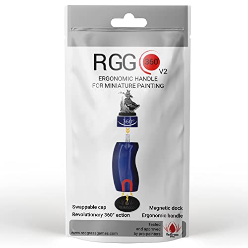 Redgrassgames RGG 360 V2 Painting Handle for Miniature - Magnet - Blue Grey Edition