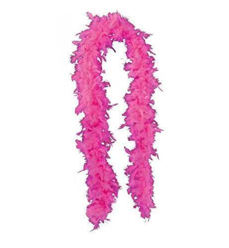 KarnevalsTeufel Federboa einfarbig Federdichten wählbar Länge ca. 1,80m Federstola Federschal Kostüm Karneval 20er Jahre Charleston Burlesque kuschelig(Pink), Rosa, Einheitsgröße