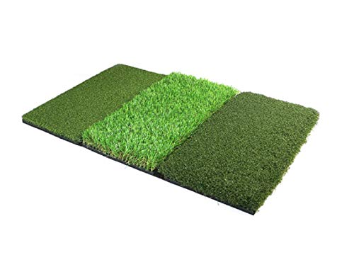 LL-Golf ® Golf 3 in 1 Abschlagmatte 60x30 cm/Übungsmatte mit Rough und Fairway Schlagflächen/Range Matte/Abschlag Training Trainer Übung Matte