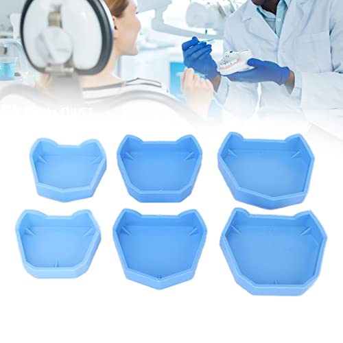 6pcs Silikon-Dentallabor-Modellbasis, Gipsmodell-Laden, Dentallabor-Formen, Frühere Basisformen, 3 Größe