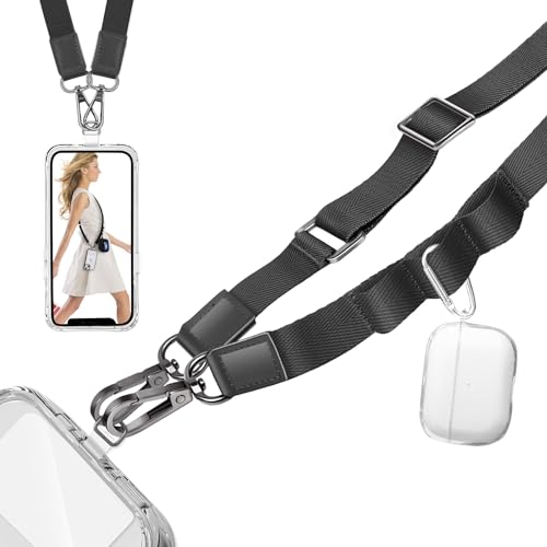 DOMIPHIE Handykette Universal Lanyard Handy - Multifunktional Handyband zum Umhängen Umhängen mit Universelles Pad Einstellbar und Abnehmbar Handy Crossbody Lanyard