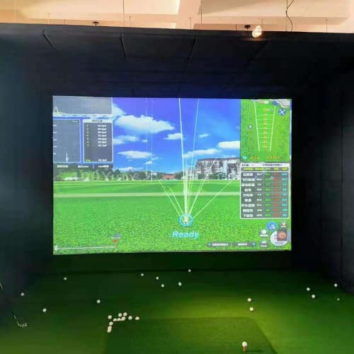 Thicken Golf Simulator Impact Screen, mit Ösenlöchern, schlagfest, verdickt, langlebig, gepolstert, dämpfend, Display-Projektor-Leinwand für das Golftraining, in verschiedenen Größen erhältlich