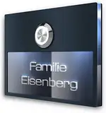 Metzler Türklingel Edelstahl Klingelschild LED-Klingeltaster & Beleuchtung - 3D-Gravur Beschriftung - Klingelplatte - Befestigung wählbar - (Unterputz, Anthrazit)