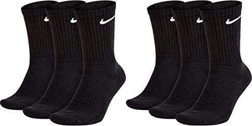 Nike 3 Paar Socken Herren Damen Tennissocken Sportsocken Sparset SX7664, Farbe: Schwarz, Größe:38-42