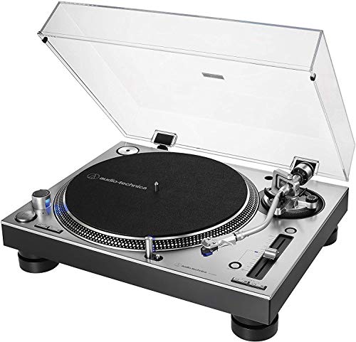 Audio-Technica AT-LP140XP Professioneller Plattenspieler mit Direktantrieb, Silber