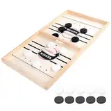 Tischfußball Gewinnerspiele, Holz Hockey Brettspiel, Board Game Hockey Fast Sling Puck Game, Schnelles Sling Puck Spiel Mit Tempo, Gewinner Holzbrett Sportspielzeug, Brettspiele für Zwei Spieler