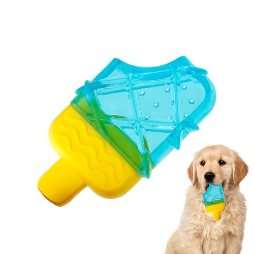 Zahnspielzeug für Welpen, Gefrierschrank, Leckerli-Hundespielzeug, Lebensmittelqualität, Eiscreme-geformter Spender, interaktiver Futterspender für Pool, Reisen, , Outdoor, Indoor-Park
