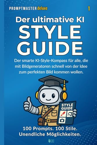 Der ultimative Style Guide für AI Art & Prompting: 100 Prompts. 100 Stile. Unendliche Möglichkeiten. (PromptMaster Deluxe, Band 1)