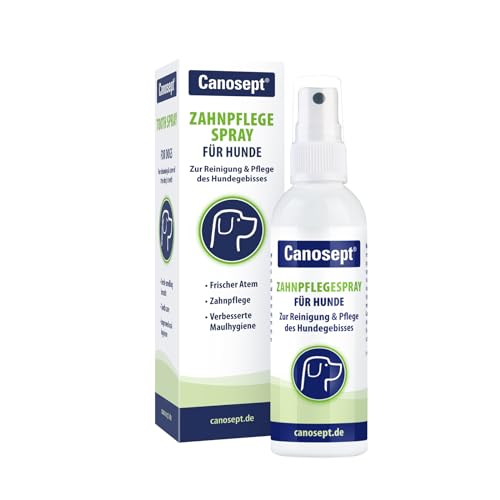 Canosept Zahnpflegespray für Hunde 100ml - Zahnsteinentferner Hund - Dentalspray für Hunde Zahnstein - gegen Mundgeruch Hund - Zahnreinigung Hund - Effektive Zahnpflege Hund - Hund Zahnstein Spray