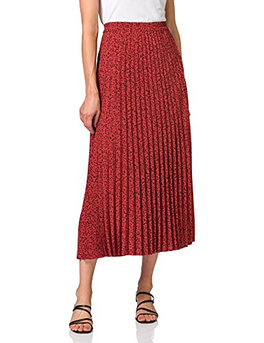 Selected Femme NOS Damen SLFALEXIS MW AOP MIDI Skirt B NOOS Rock, Chili Oil/AOP:AOP, 40