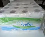 64 Rollen Vella Toilettenpapier, 3-lagig, Zellstoff weiß, 150 Blatt je Rolle