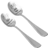 Hochzeitsgeschenke für Brautpaar 2 Stück Kaffeelöffel mit Gravur -Mr. Right & Mrs. Always Right Hochzeitstag Geschenke für Männer Frauen Hochzeit Geschenk für Paar Couple Kleine Geschenk zur Hochzeit