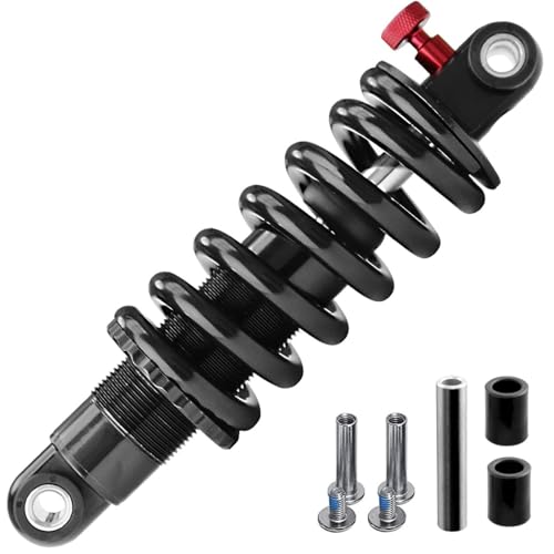 MREGLHUI Hydraulische Stoßdämpfer Hinten,Stoßdämpfer Für Mountainbikes Und Mtbs, Einstellbare Dämpfung,Mit Spule Und Öl, Federung 250 Lbs Bis 2000 Lbs Mit Buchse Und Schraube,190mm,1500Lbs