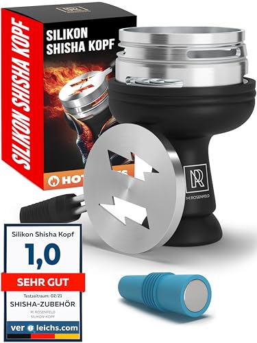 M. ROSENFELD Shisha Kopf Phunnel Set – Silikon Shisha Kopf Set Mit Smokebox HMD & Silikon Plug- Shisha Silikonkopf Zubehör Für Alle Gängigen Wasserpfeife Phunnel Kopf Mit Smokebox