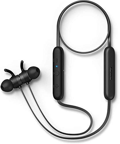 Philips Bluetooth In Ear Kopfhörer E1205BK/00 mit Mikrofon (Inline-Fernbedienung, Echoreduzierung, 7 Stunden Spielzeit, Spritzwasserschutz IPX4, Magnetische Ohrstöpsel) Schwarz