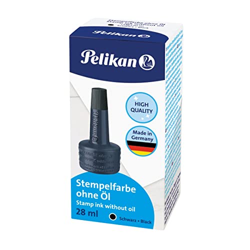 Pelikan 351197 Stempelfarbe 4K, ohne Öl, 28 ml, schwarz