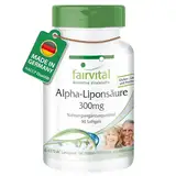 Fairvital | Alpha Liponsäure Kapseln 300mg (Alpha-lipoic acid, ALA) - für 3 Monate - HOCHDOSIERT - 90 Softgels